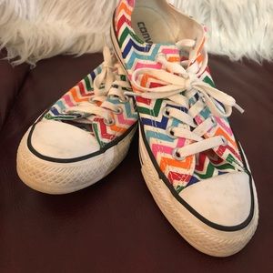 Converse rainbow sneakers women’s sz 7 multi color